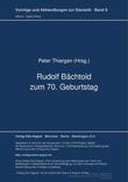 Rudolf Baechtold zum 70. Geburtstag Rudolf Baechtold zum 70. Geburtstag