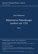 Weismanns Petersburger Lexikon von 1731 Weismanns Petersburger Lexikon von 1731
