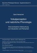 Vokalperzeption und natuerliche Phonologie Vokalperzeption und natuerliche Phonologie